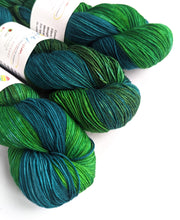 Load image into Gallery viewer, Grow Up, on superwash merino/nylon sock yarn.
