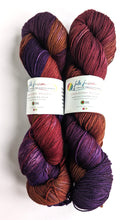 Load image into Gallery viewer, Fall Back, on superwash merino/nylon sock yarn.
