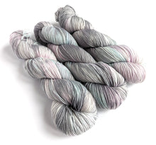 Load image into Gallery viewer, Zephyr on a superwash Merino/nylon/sparkle sock yarn.
