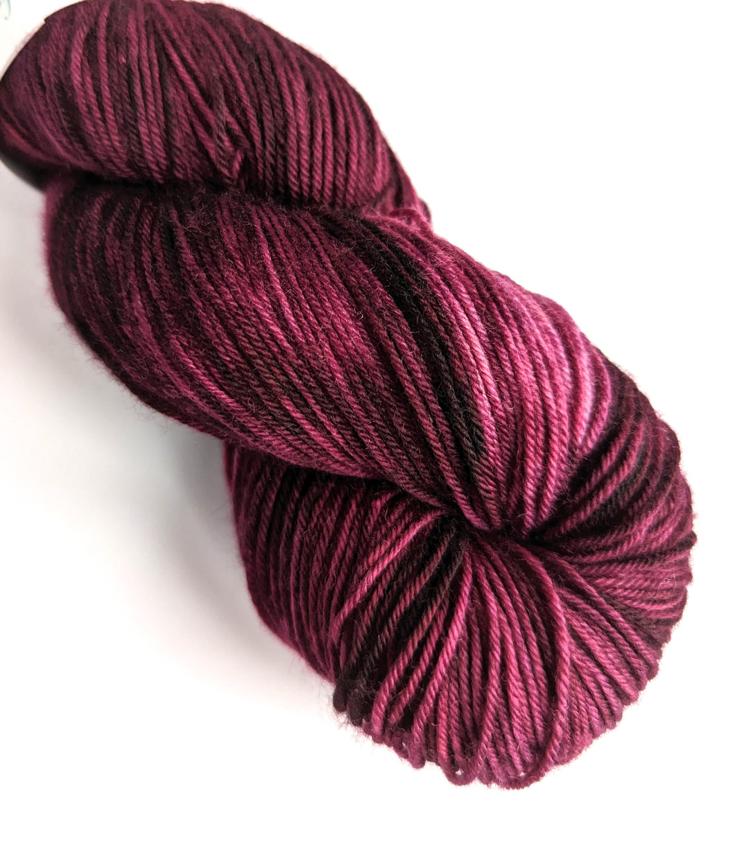 Redplant on a superwash merino/nylon sock yarn.