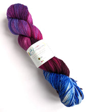Load image into Gallery viewer, Gothic Rose on superwash merino/nylon sock yarn.
