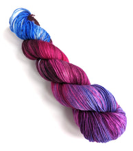 Load image into Gallery viewer, Gothic Rose on superwash merino/nylon sock yarn.

