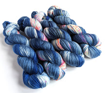 Load image into Gallery viewer, Crazy Nights on superwash BFL/silk 4ply/fingering weight.

