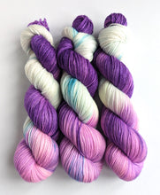 Load image into Gallery viewer, This &amp; That on superwash merino/cashmere/nylon sock yarn.
