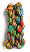 Load image into Gallery viewer, Rainbow on 100% llama 4ply/fingering weight yarn. Natural base.
