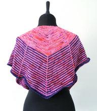 Load image into Gallery viewer, Hand knitted pink and purple shawl. freeshipping - Felt Fusion
