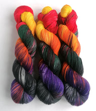 Load image into Gallery viewer, Flanders Fields on superwash merino/nylon sock yarn.
