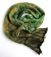 Load image into Gallery viewer, Hand dyed double sock yarn blank greens with gold. freeshipping - Felt Fusion
