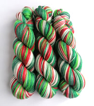 Load image into Gallery viewer, Holly Jolly Christmas on superwash merino/bamboo 4ply/fingering weight. freeshipping - Felt Fusion
