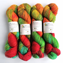 Load image into Gallery viewer, Levelling The Land on superwash merino/silk singles 4ply/fingering weight. freeshipping - Felt Fusion
