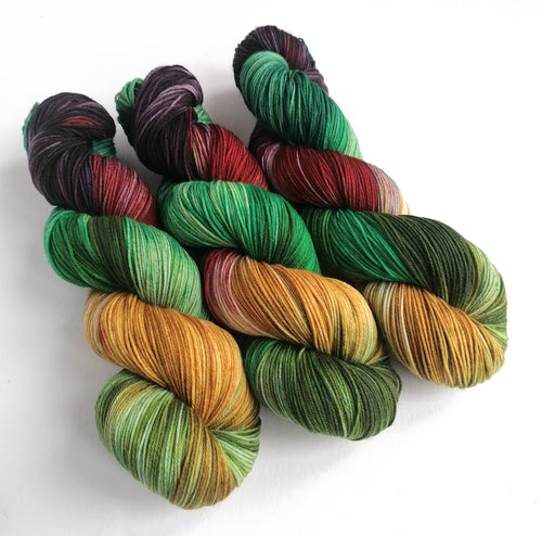 Medusa on superwash merino/nylon sock yarn. freeshipping - Felt Fusion