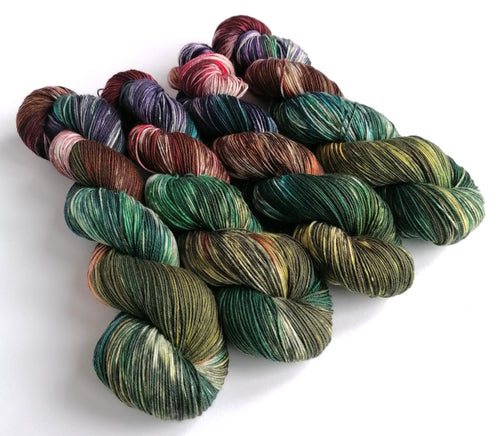 Paint A Rainbow on superwash merino/nylon sock yarn. freeshipping - Felt Fusion
