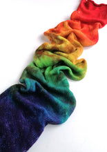 Load image into Gallery viewer, Hand dyed sparkle sock yarn blank - marbled rainbow. freeshipping - Felt Fusion
