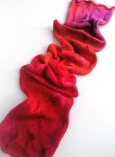 Load image into Gallery viewer, Hand dyed sock blank in a Superwash Merino/Nylon base in pink - red. freeshipping - Felt Fusion
