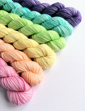 Load image into Gallery viewer, Spring Rainbow hand dyed pastel mini skeins. 6 x 20g. freeshipping - Felt Fusion
