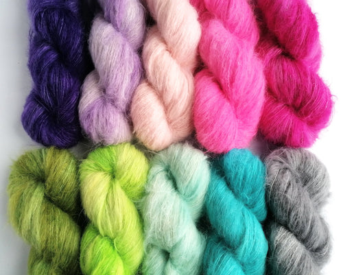 Hand dyed Suri Alpaca 4ply Cloud Fluff yarn. freeshipping - Felt Fusion