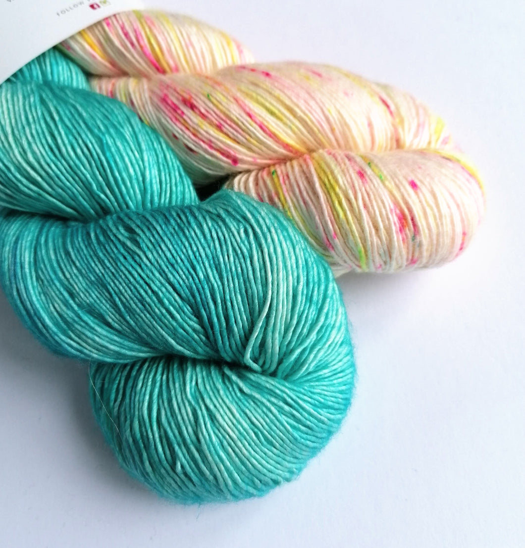 Tropical - 200g 4ply/sock yarn shawl set. freeshipping - Felt Fusion