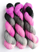 Load image into Gallery viewer, Tyrian Moonlight on a Superwash Merino/Nylon sock yarn. freeshipping - Felt Fusion
