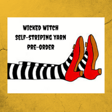 Load image into Gallery viewer, Wicked Witch self-striping sock yarn pre-order.
